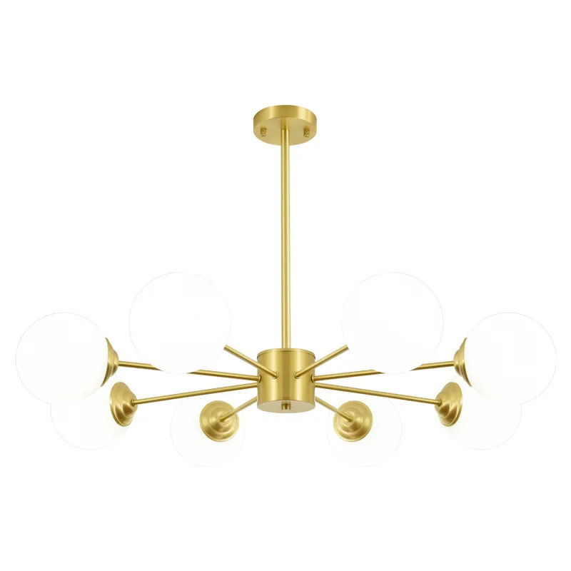 

All copper, living room, chandelier, Nordic, glass, dining room, minimalist, decoration