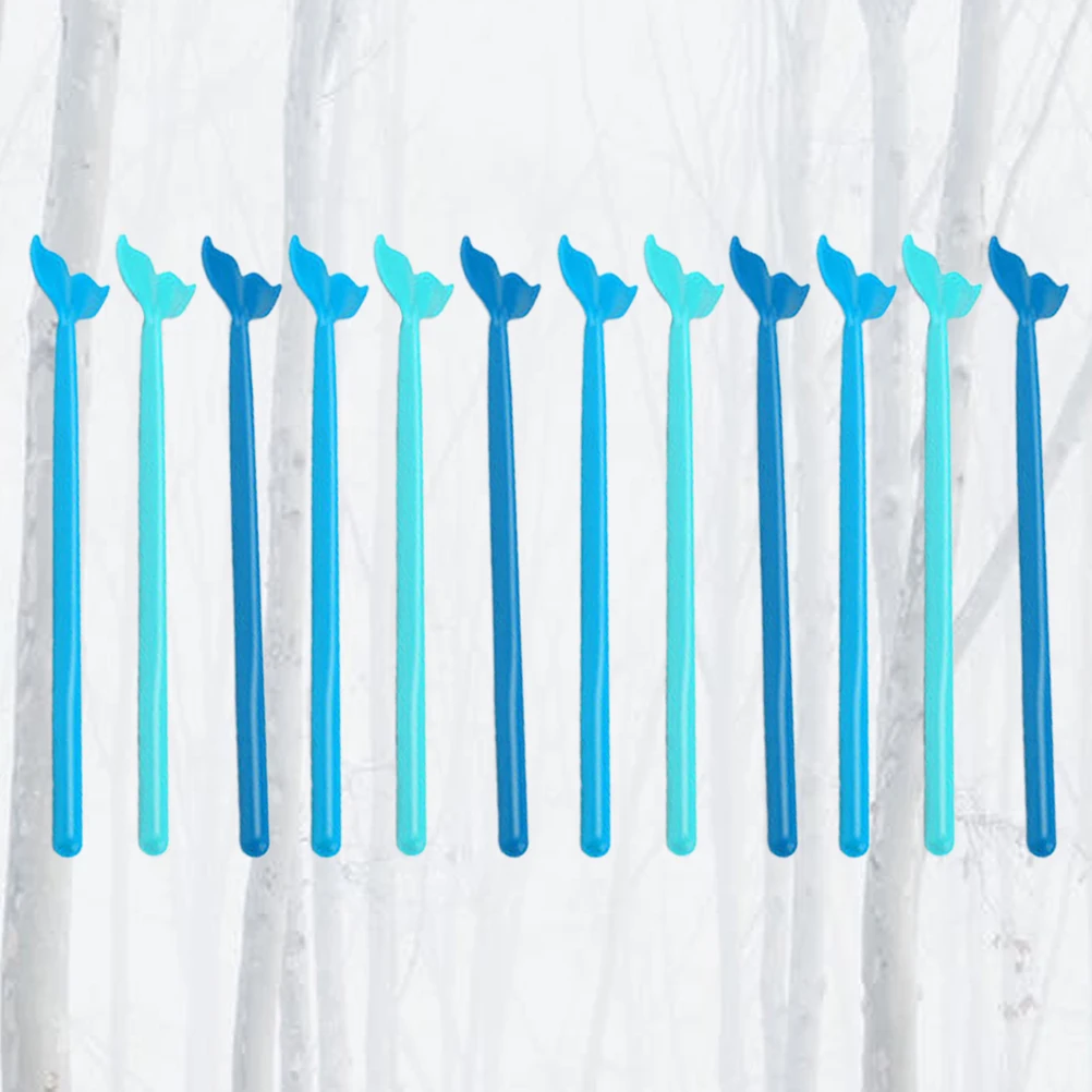 

12 Pcs Swizzle Stick Whale Tail Stirring Drink Stirrer Sticks Rod Whisk