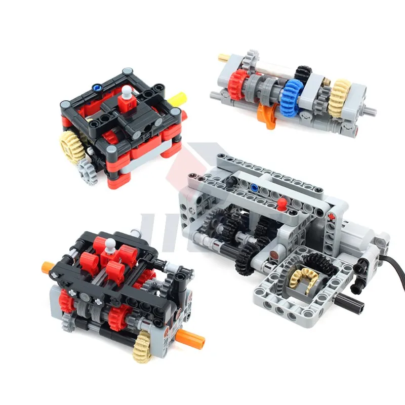 Mộc Cao Cấp Tự Động Bánh Răng Thay Đổi Phiên Bản 2 Tốc Độ Hộp Số Mô Hình Khối Xây Dựng Gạch Tương Thích Với PF Bộ tự Làm Đồ Chơi