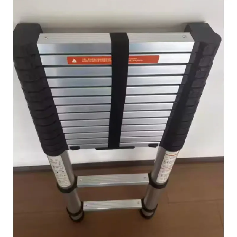 One-Click Heavy Duty Aluminum Telescopic Ladder Single Straight Foldable Extension Ladder for Home Industrial Outdoor