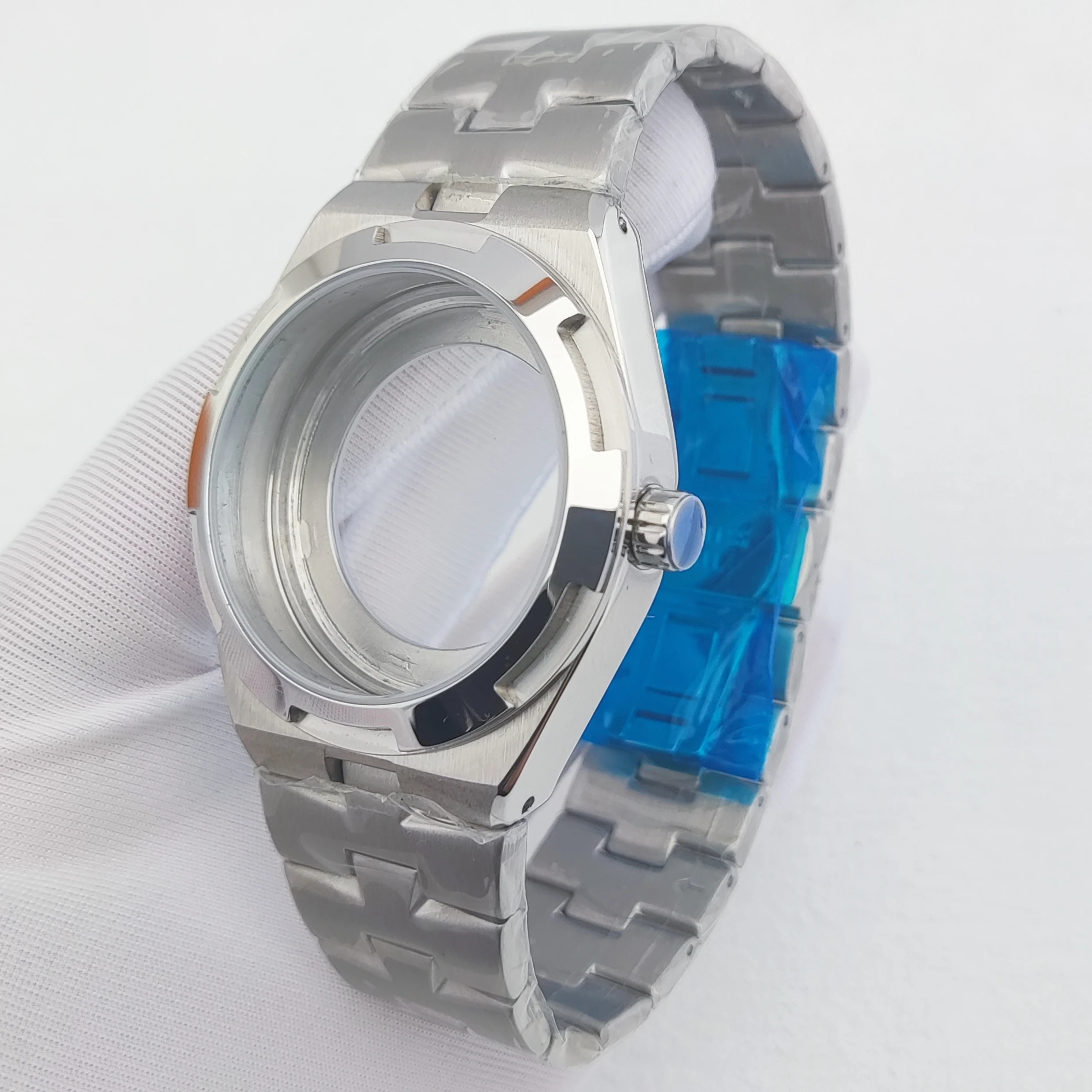 41mm case Watch case Sapphire Glass Stainless Steel Strap Waterproof Case Suitable for Miyota8215 movement case