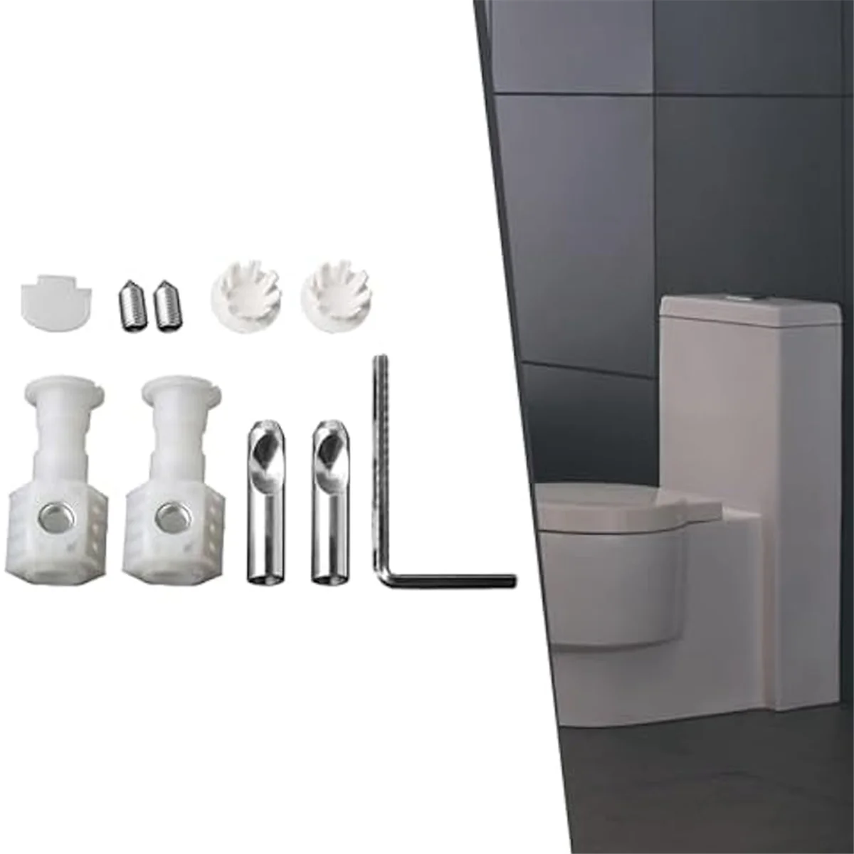 Befestigungssätze für Toiletten an der Wand, Befestigungsschrauben, Befestigungsschrauben, universelle Wandmontage, Befestigungsschrauben für Toilettensitze, Schrauben-Set