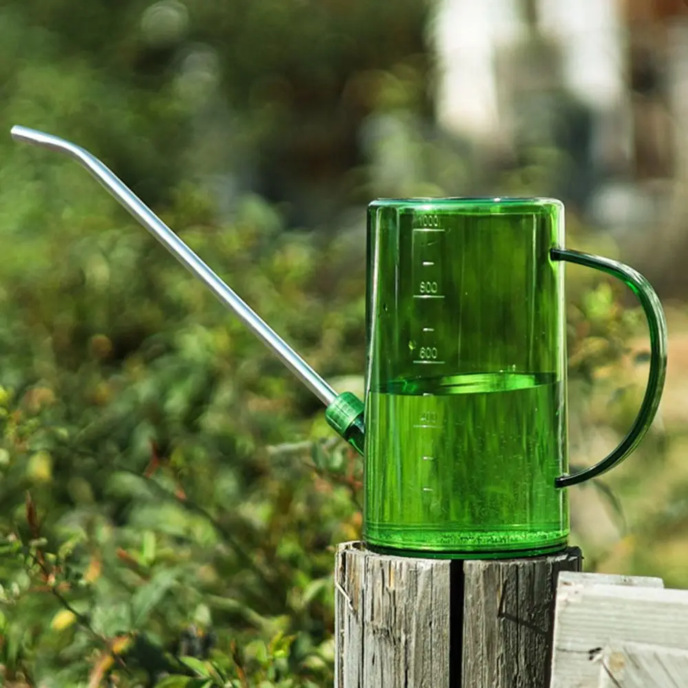 1Pcs Large Capacity Watering Can 1L/1.5L Flowers Flowerpots Watering Kettle Measurable Long Mouth Gardening Watering Bottle