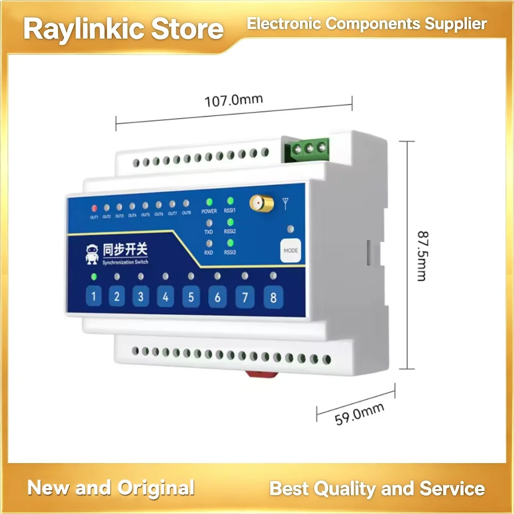 2PCS Wireless Remote Synchronized Switch LoRa 433Mhz RS485 2-Way 4-Way 8-Way DC8-28V AC85-265V CDEBYTE E860-DTU Series 10KM