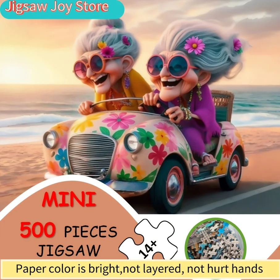 1 Pudełko (500 elementów) Puzzle dla dorosłych, papierowe puzzle do malowania, zabawna i edukacyjna gra, dekoracja domu, dekoracja ścienna, prezent dla przyjaciela