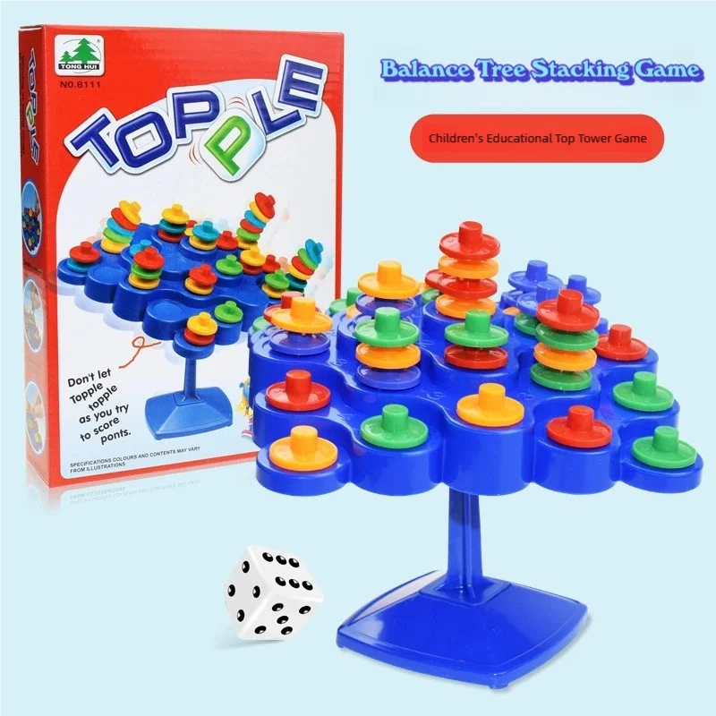 Popular Balance Tree Stacking Game, Children's Tumbler Tabletop Game, Parent-Child Interactive Early Education Educational Toy