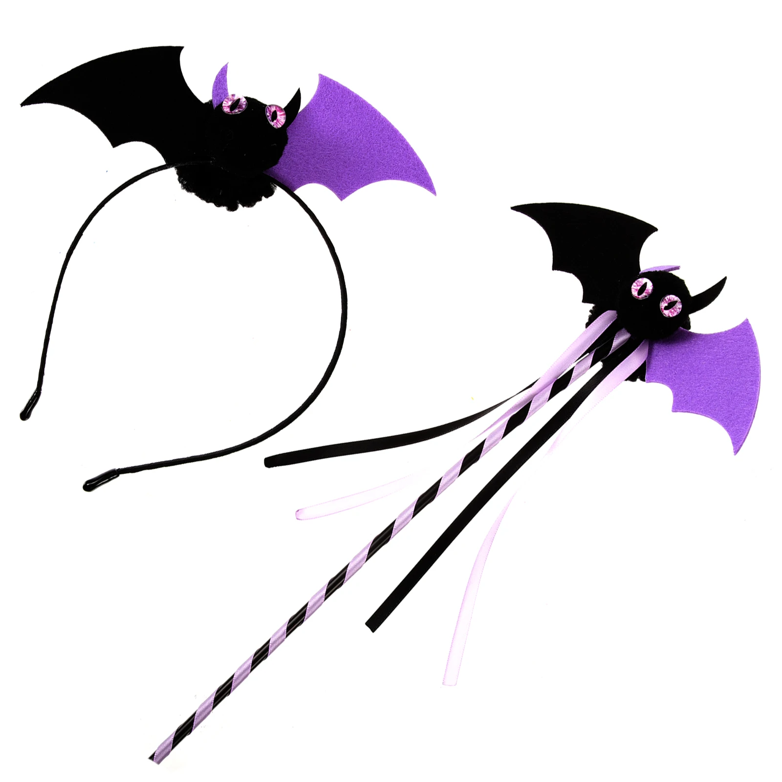 

Bat Headb Halloween Party Supplies Purple Cosplay Hairb Headdress Props Detailed Workmanship Comfortable Practical Creative