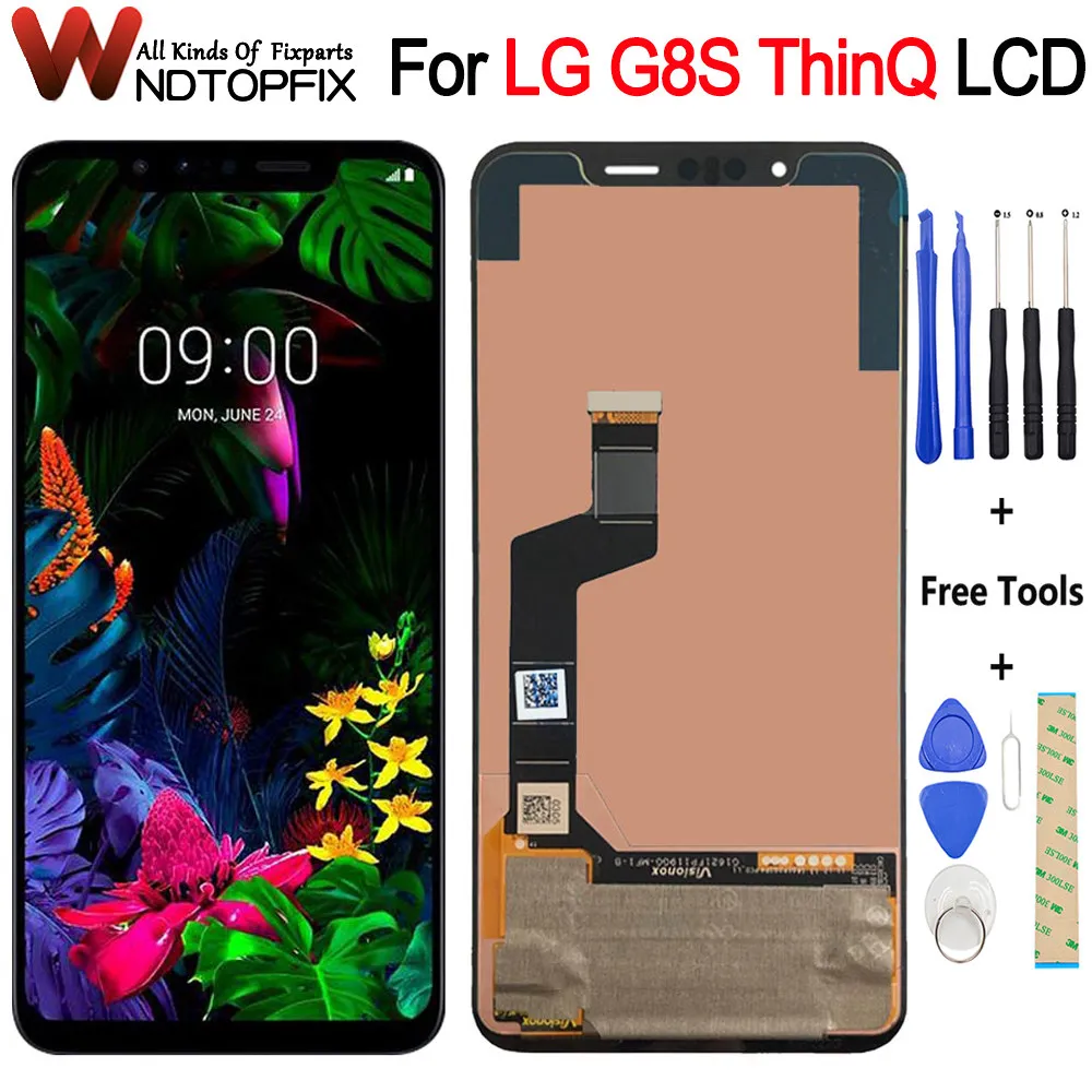 

Топ для LG G8S ThinQ G8S, ЖК-дисплей, дисплей, экран LMG810 кодирующий преобразователь сенсорного экрана в сборе LMG810EAW с инструментами