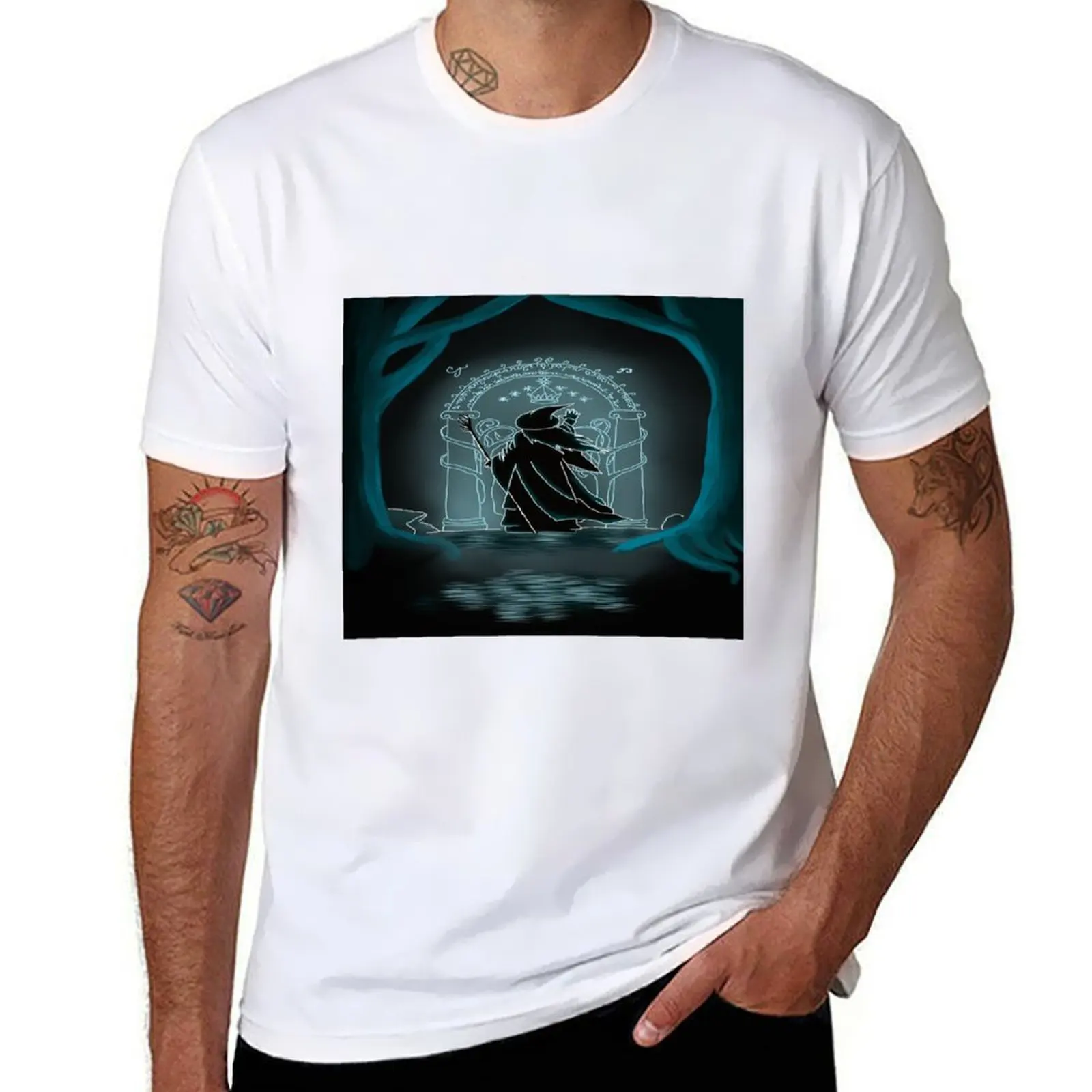 

speak friend and enter T-Shirt printed t shirts for man t shirts for man graphic tees T-Shirt