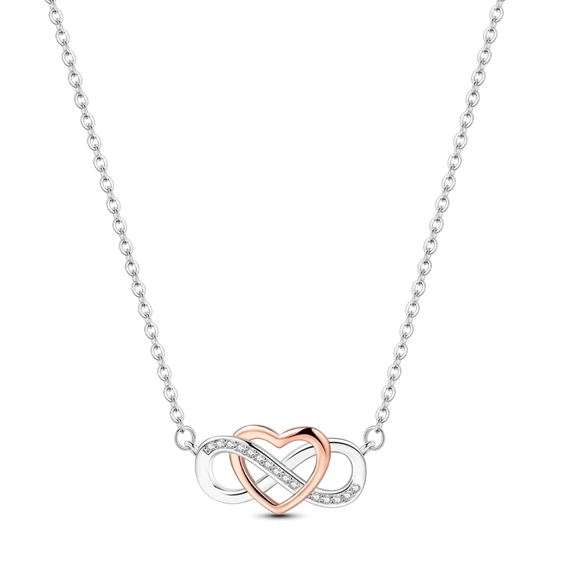 Neue Halskette aus 925er-Sterlingsilber, Original-Zirkon, Herz, Schmetterling, Sonnenblume, Anhänger, Halskette für Frauen, Geschenk, Party-Schmuck – Detail 13