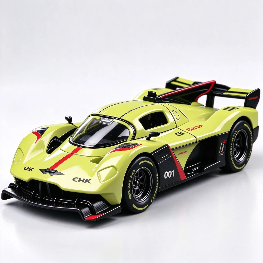 NEW Simulation Alloy Aston Martin Valkyrie Diecast Car Model 1:36 Racing Vehicle Replica Tabletop Openable Doors Birthday Gift