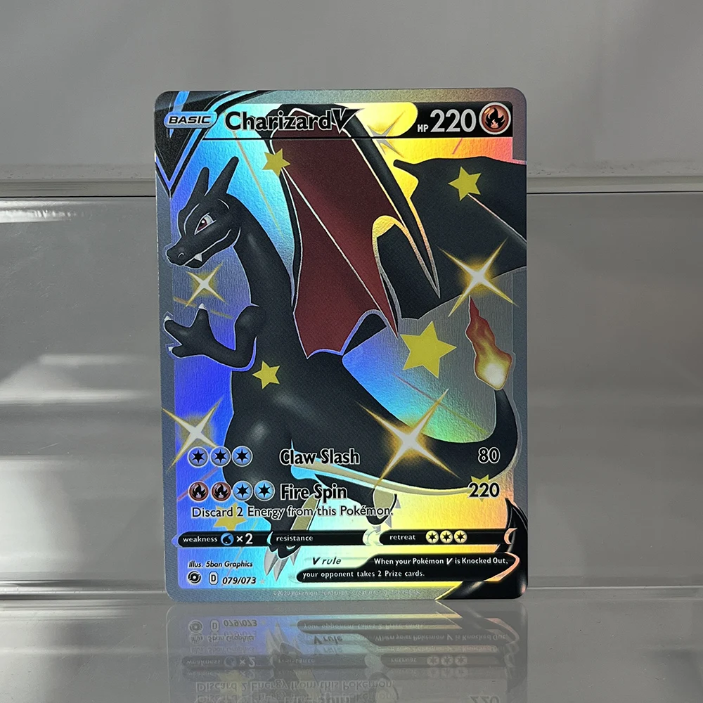 PKM Holographic Cards Umbreon Charizard Palkia Cards Collection PTCG Proxy Cards Brilliant Stars Toys Gifts