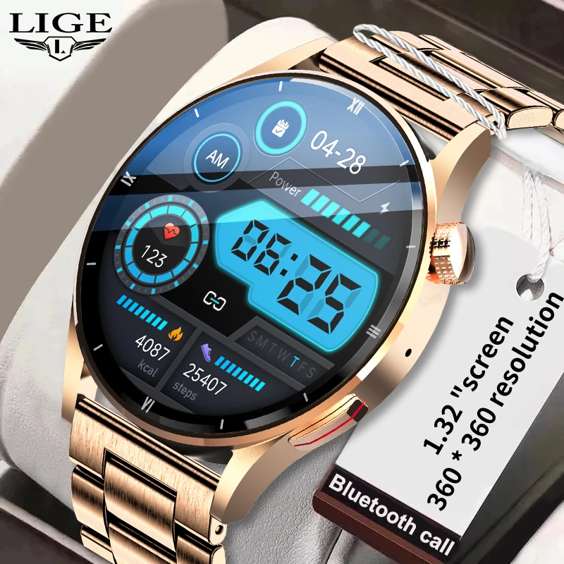 LIGE New For Huawei Watch GT3 Pro AMOLED Smart Watch Men Custom Dial Answer Call Sport Fitness Tracker Men Waterproof Smartwatch