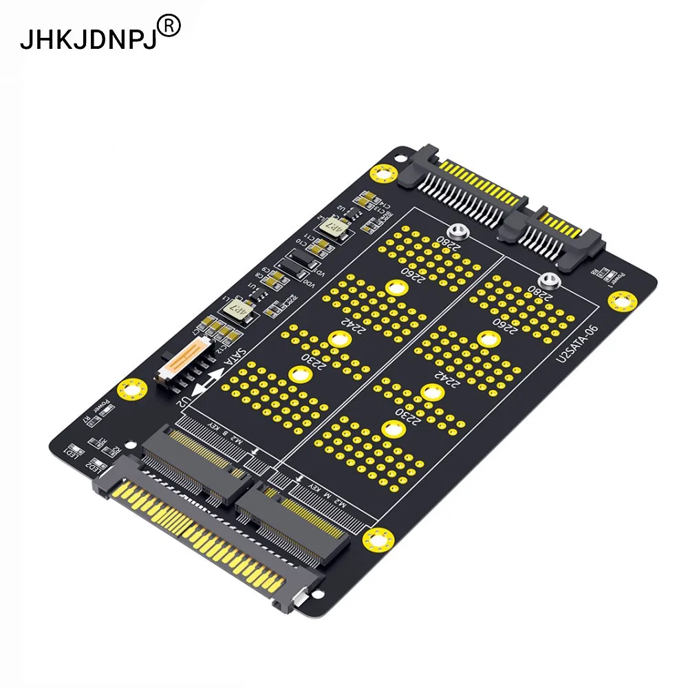 2 in 1 Combo M.2 NVME PCI-E SSD to U.2 SFF-8639 M.2 SATA SSD to SATA Adapter