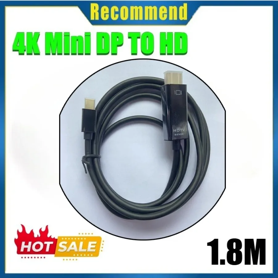 4K Mini DisplayPort Zu HDMI-kompatibel 1,8 M DP zu HDTV Kabel Konverter DP Zu HDMI-kompatibel Adapter für Laptop Projektor Mac
