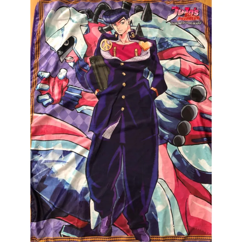 

Anime JoJo's Bizarres Adventure Blanket Crystal Plush Super Soft Plush Blanket Sofa Cover Comfort Fluffy Throw Blanket Fans Gift