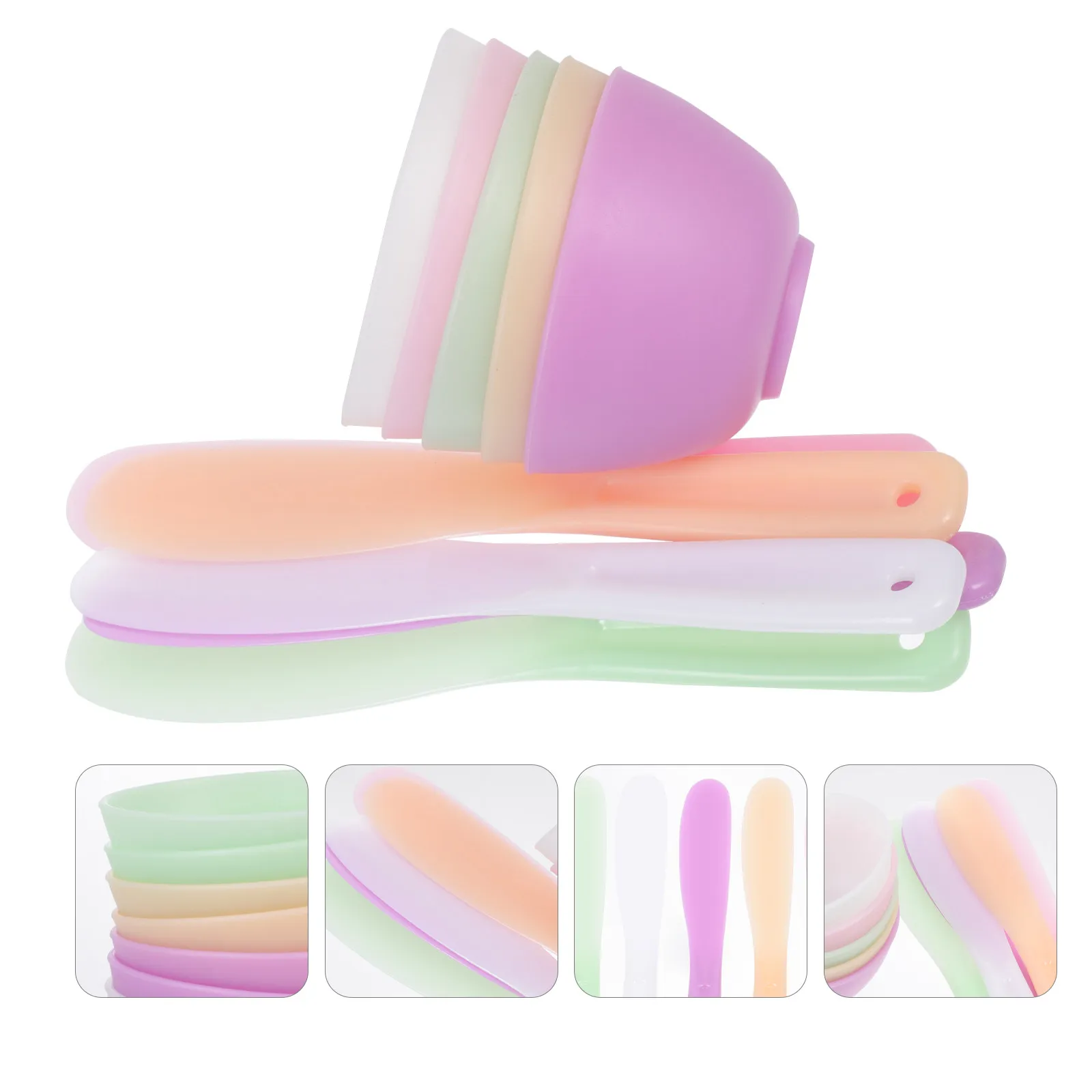 

Набор из 1 силиконовой чаши для смешивания масок, многофункциональный косметический инструмент для ухода за лицом своими руками, легко моется, портативный набор аксессуаров