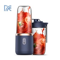 6 Blades Electric Juicer Cup 2 Cups For Travel Portable Juicer Mixer Usb Charge Fresh Fruit Juice Personal Blender Smoothie