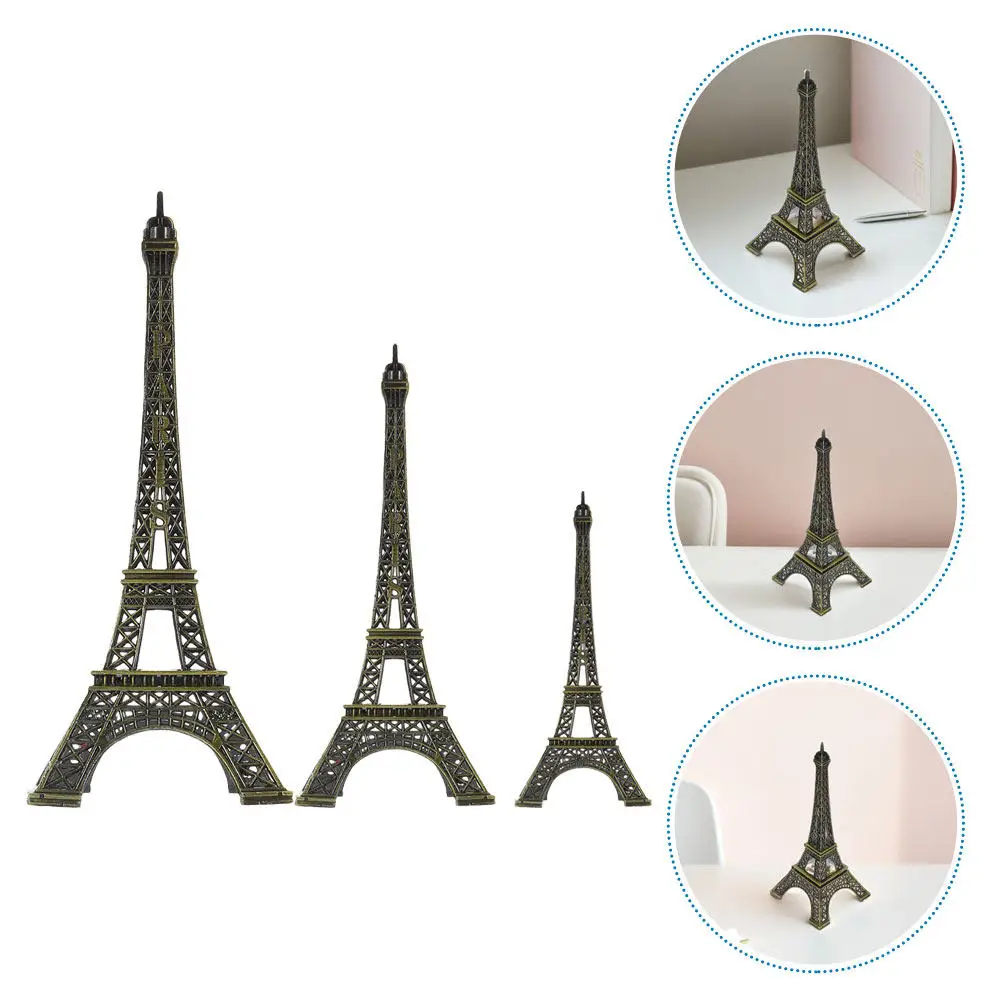 

6Pcs Eiffel Tower Sculpture Alloy Mini Vintage Metal Desktop Ornament Table Centerpiece Decoration Metal Eiffel Tower Statue
