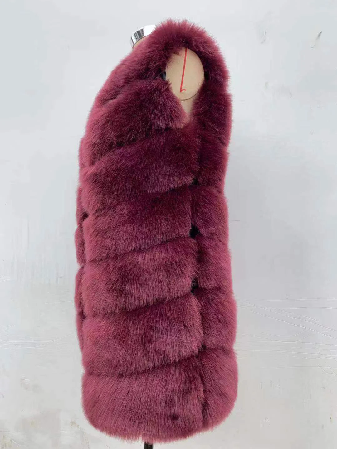 Faux Fur Vests for Women, Medium Long, Artifica Fox Fur Waistcoat, Fake FurSleeveless Gilet, Winter Fashion, Brand New