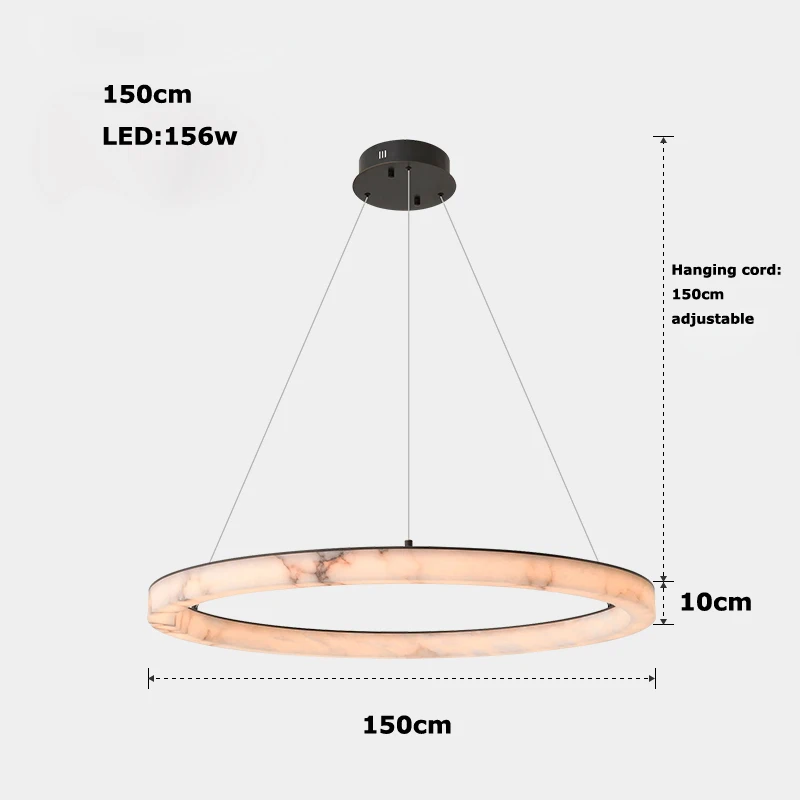 Dimbare Led Marmer Serie Ronde Designer Kroonluchter Verlichting Hangende Lampen Glans Ophanging Armatuur Lampen Voor Woonkamer