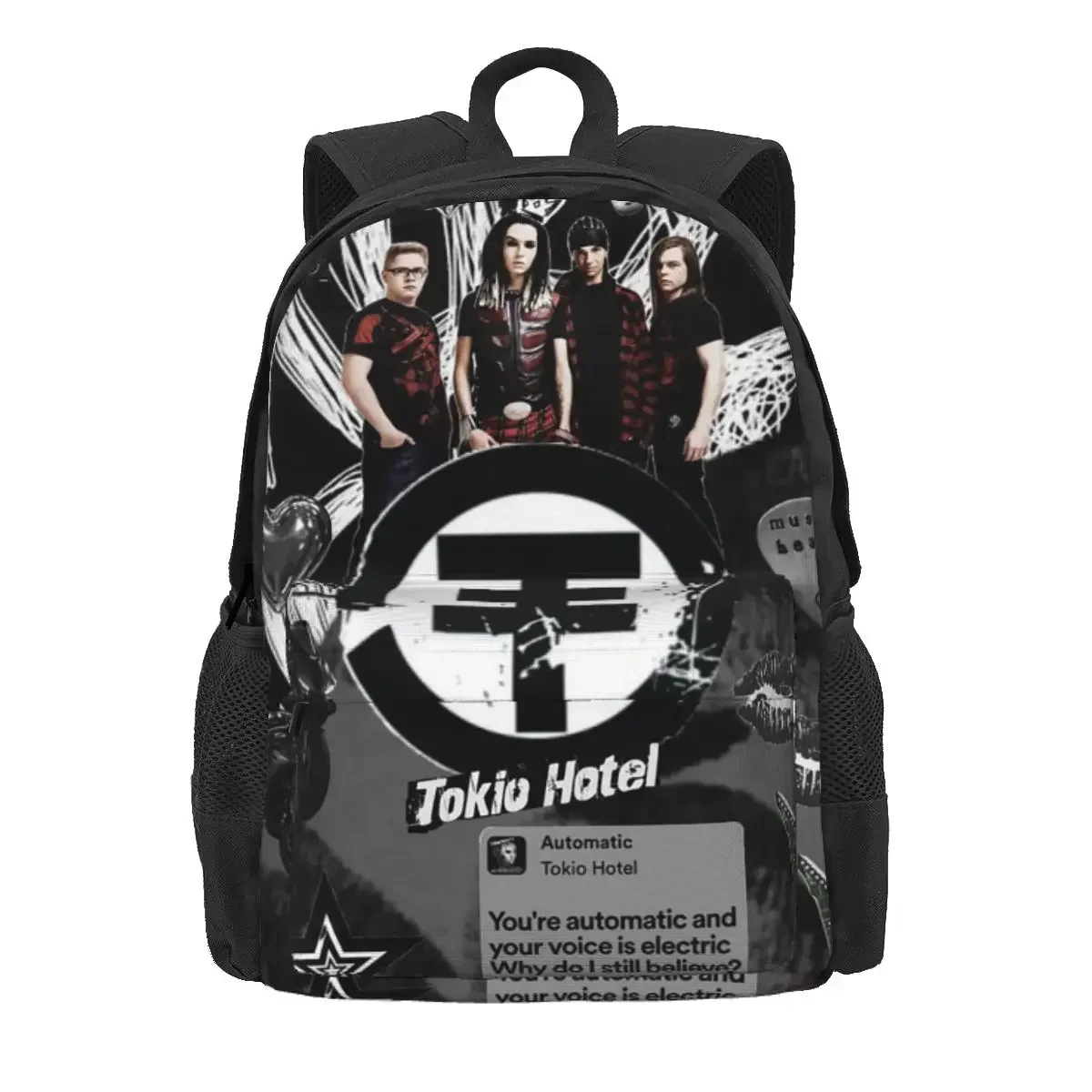 Tokio Hotel Backpack Daypack Large Capacity Boys Girls BookBag School Bag Shoulder Bags for Men Women