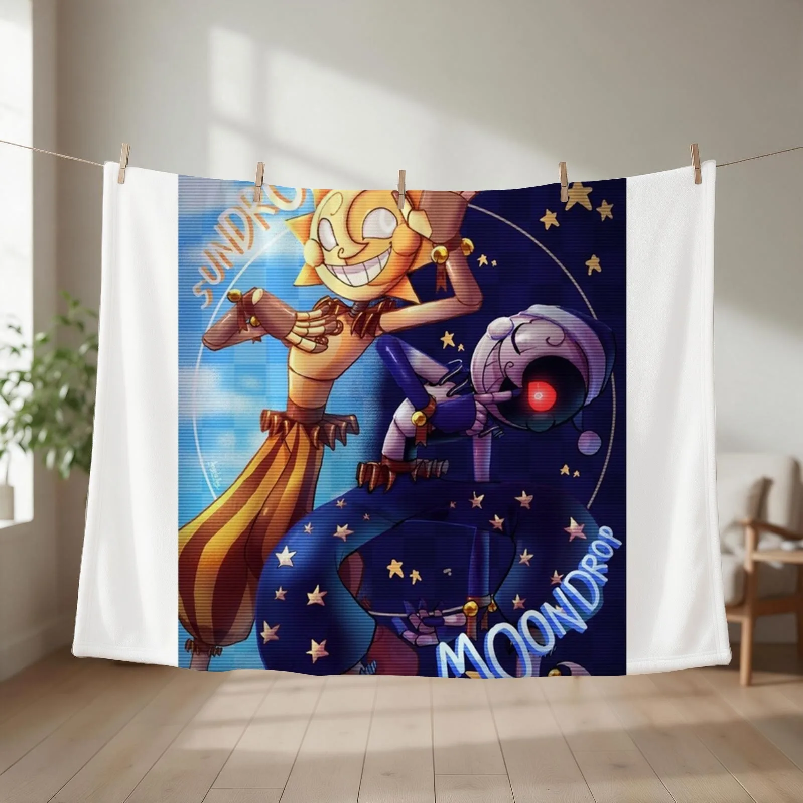 sunnydrop and moondrop Throw Blanket couch cozy soft plush fuzzy picnic outdoor blanket