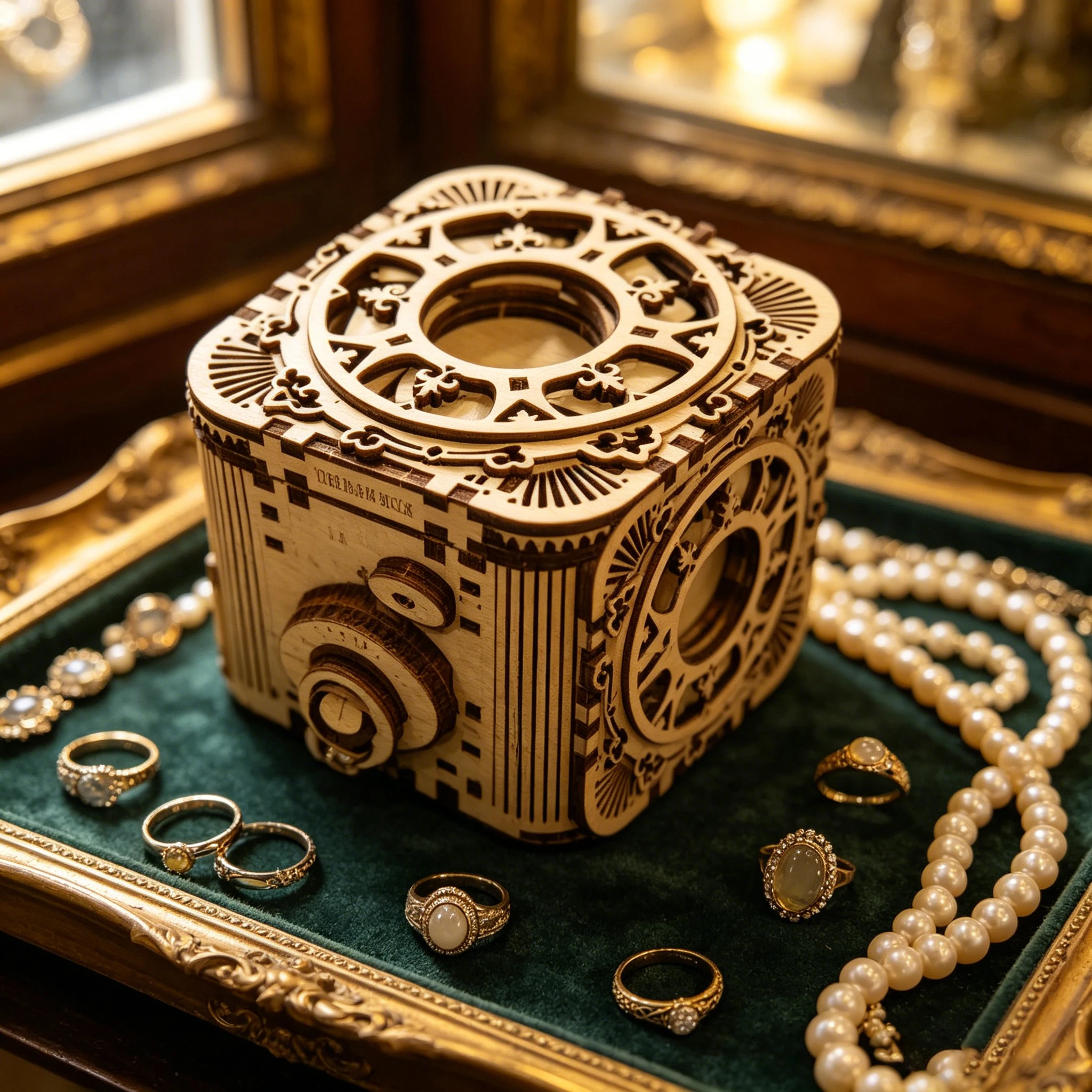 DIY Vintage Jewelry Box 3D Wooden Puzzle—Perfect for Storing Small Accessories, Decorating a Dressing Table, or as a Gift
