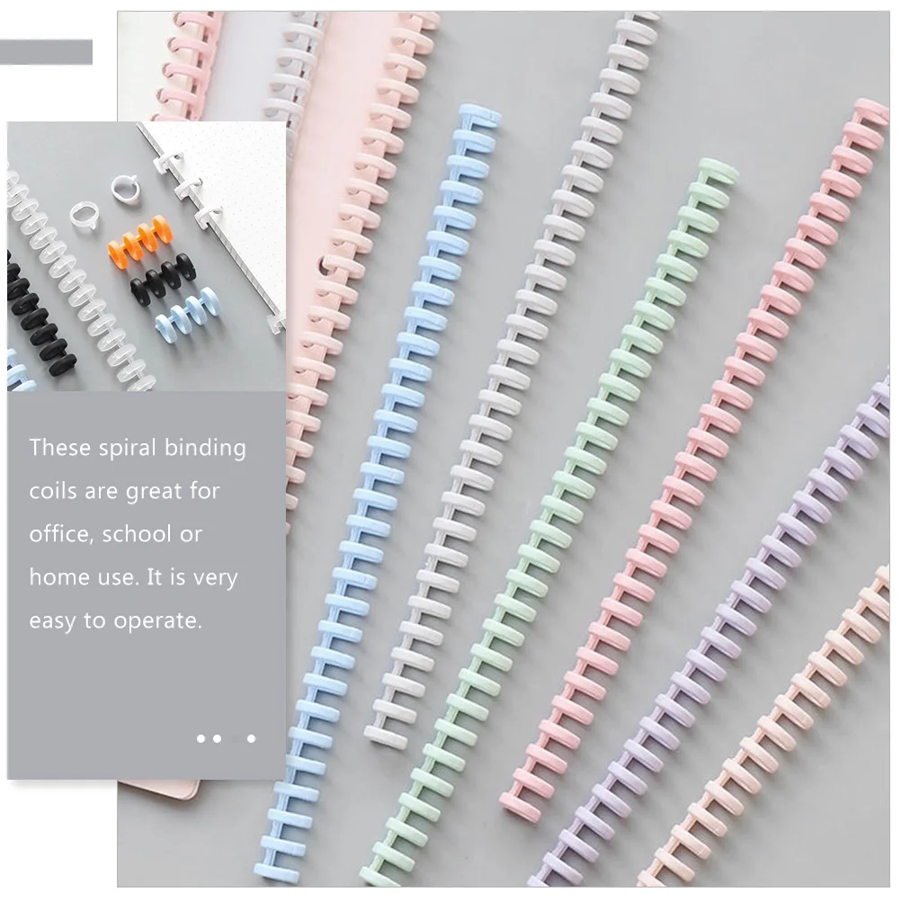 

10 Pcs Binder Plastic Book Rings Decorate Coil Binding Spines Coils Spiral Spirals for