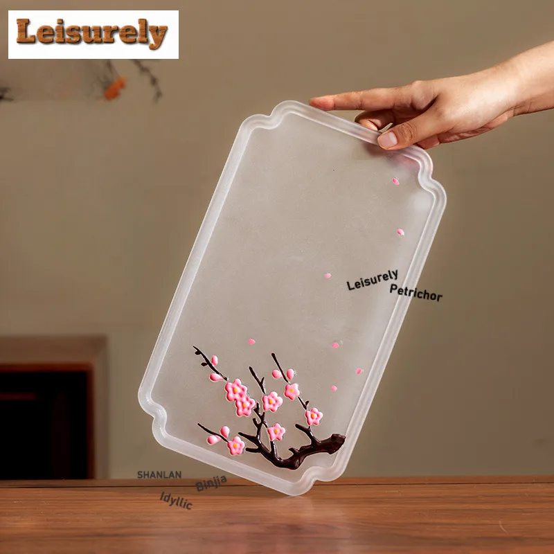 

Цвет лазурного камня, ручная роспись, поднос для чая, послеобеденный чай, десертная тарелка, доска для хранения кофе, подставка для чайника, посуда для сервировки, рукоделия