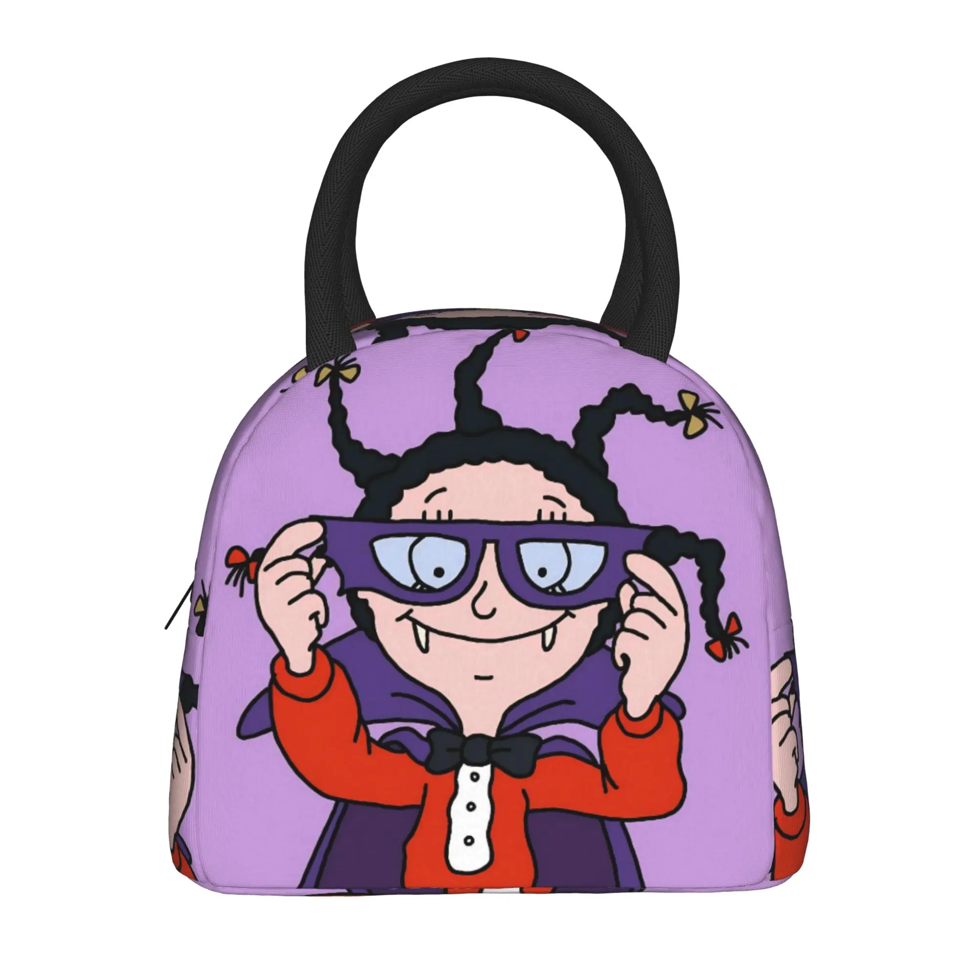 Mona Cartoon Vampires Anime Accessories Insulated Lunch Bag For School Food Box Portable Thermal Cooler Lunch Boxes