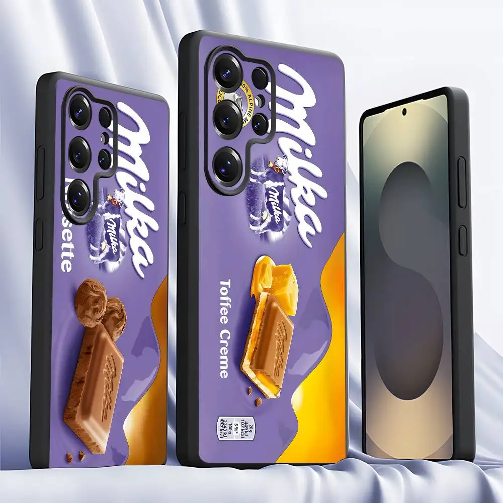 Chocolate Milka Box Handyhülle für Samsung S-Serie S20 S21 S22 S23 S24 FE Plus Ultra TPU Weiche bis hautfreundliche Hülle