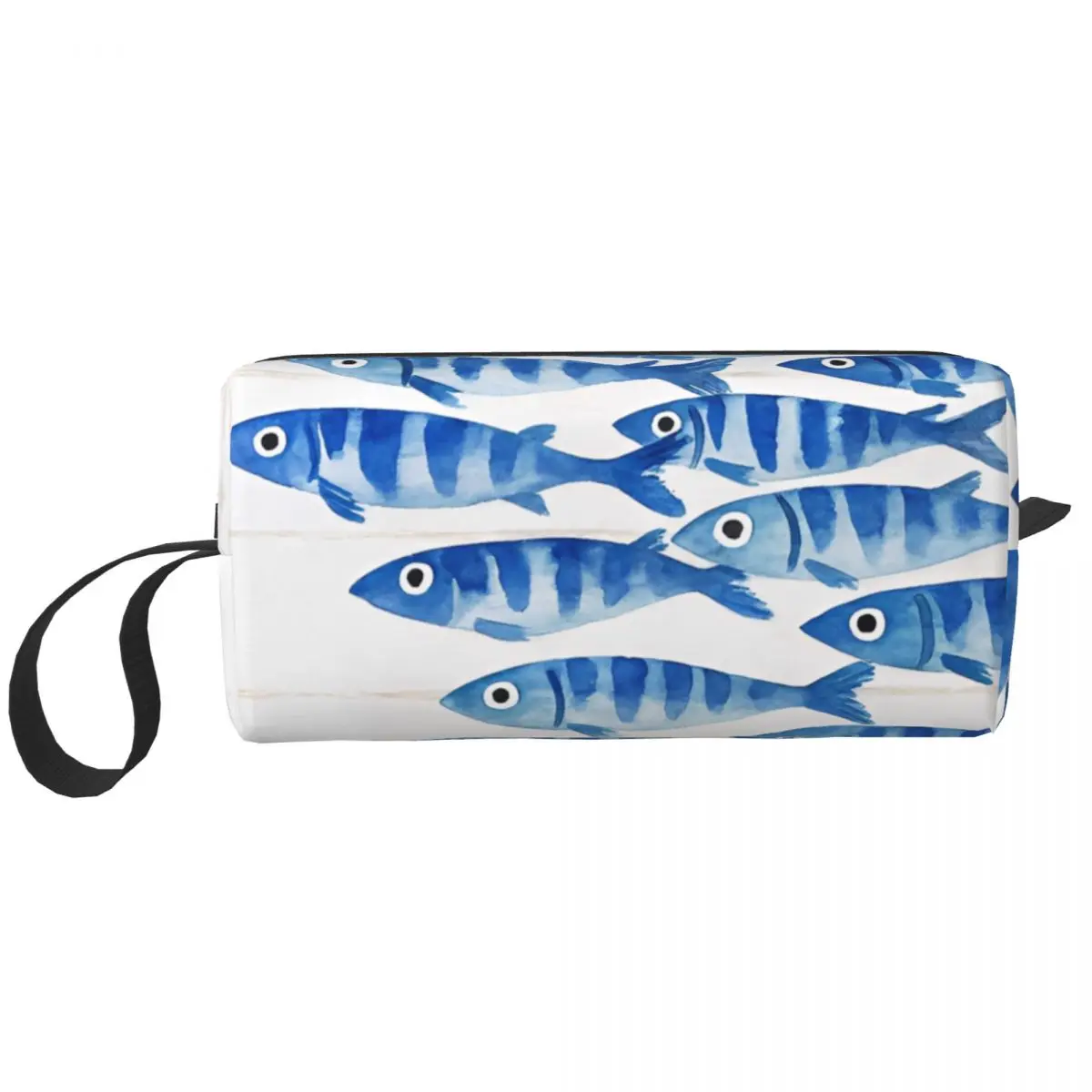 

Женские косметички с рисунком Sardine, косметичка для ванной комнаты, косметичка для макияжа, дизайнерские органайзеры для хранения из полиэстера