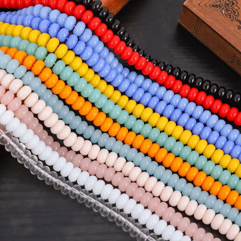 【セール中】72 個 5*8 ミリメートルロンデルクリスタルガラスそろばんルースビーズジュエリーメイキング用ブレスレット DIY ネックレスイヤリングジュエリーメイキング Accessori