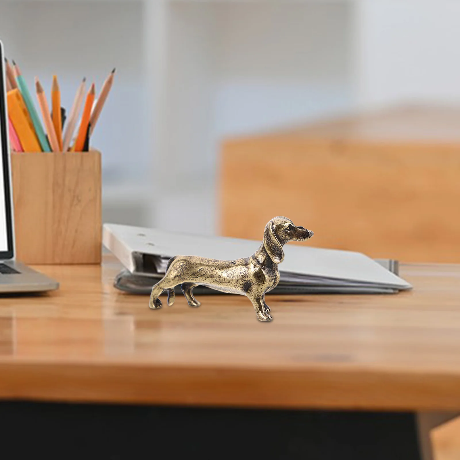 

2pcs Brass Miniature Animal Sculpture Home Office Decor Desktop Statue For Car Dashboard Feng Shui Gift Small Metal