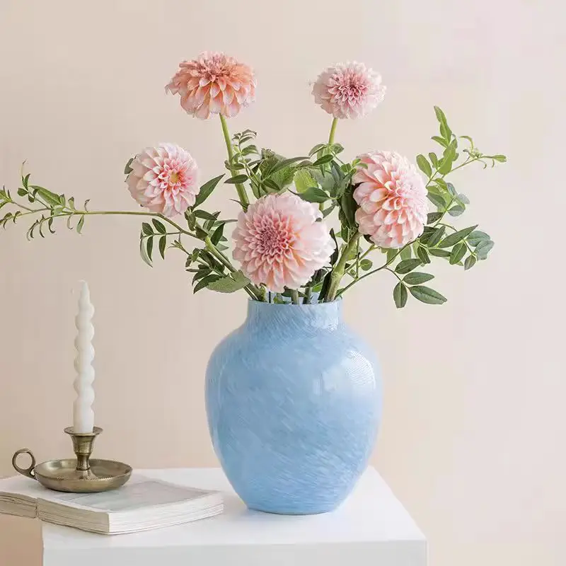 

Elegant Floral Arrangement Decorative Ceramic Vase for Home Decor， Modern Centerpiece for Dining Table Living Room