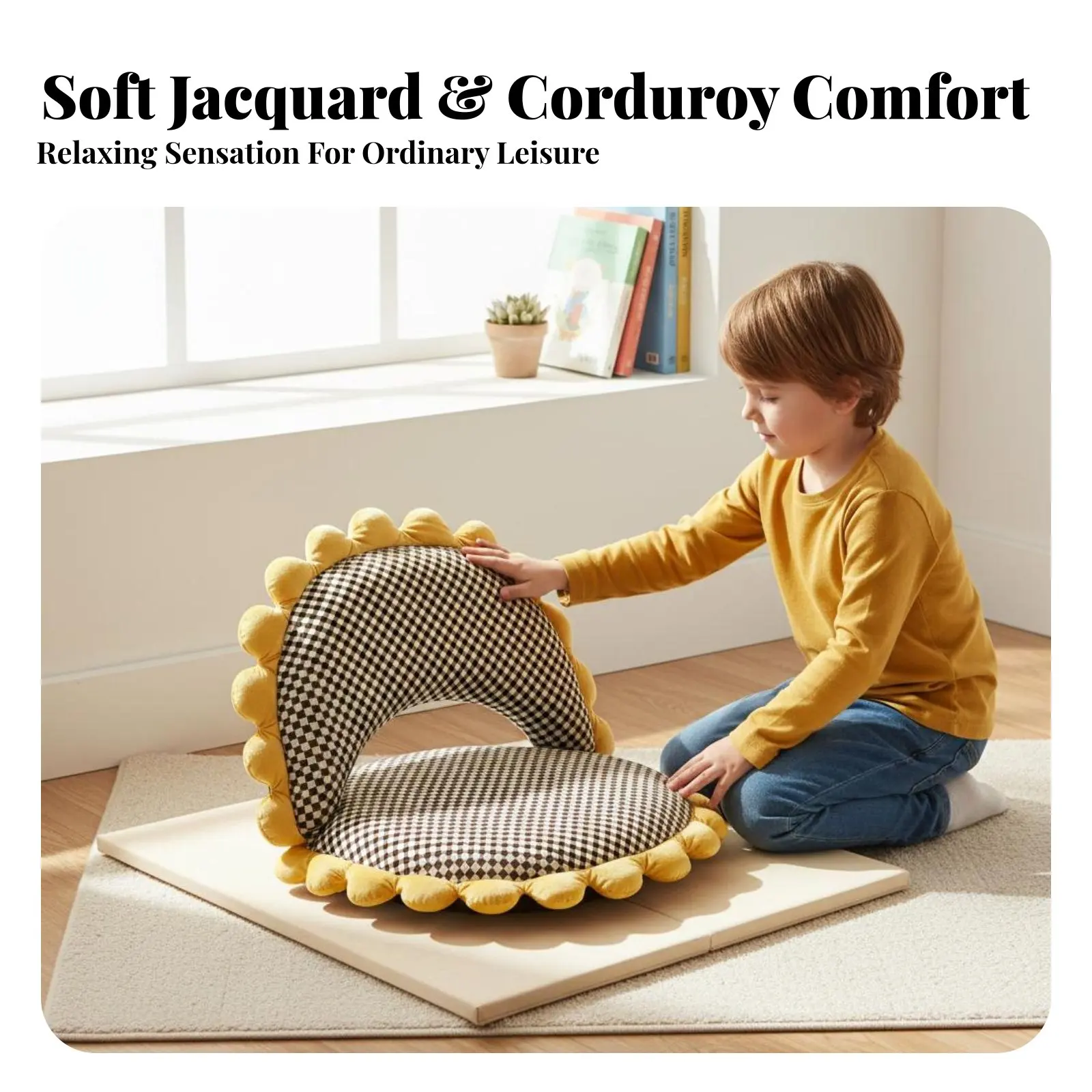 

Складной шезлонг в форме цветка с регулируемой спинкой и чехлом, который можно стирать, для родителей, для оконного проема/угла у окна