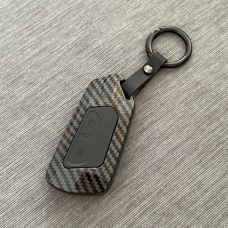 Carbon Fiber Key Case For 2021-2026 VW Golf GTI Anti Scratch Remote Key Fob Protective Cover Shell