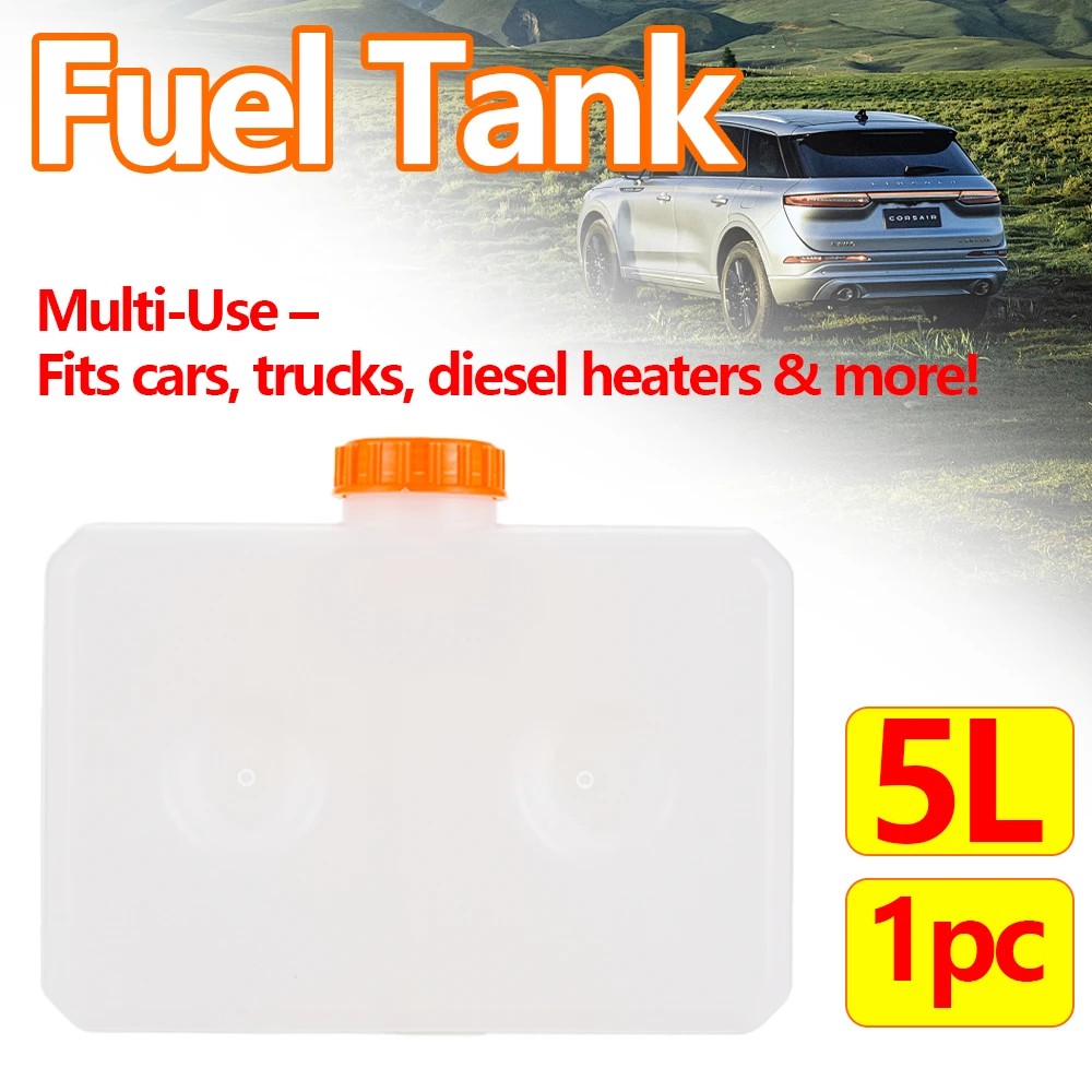

5L Universal Fuel Tank, Engineering Plastic Material, Suitable For Cars/Trucks/Diesel Heaters, Sealed And Leak-Proof, Anti-Stati