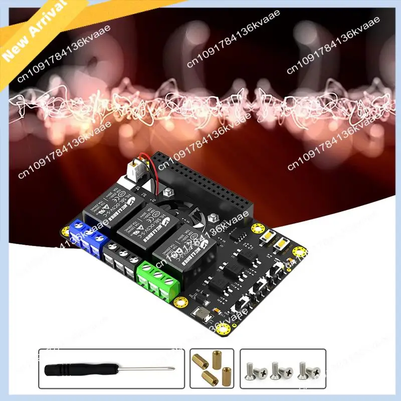 M01K Power Relay Board Expansion Module With Dual Cooling Fan Auto Color Changing LED For Raspberry Pi A+ 3A+ B+ 2B 3B 3B+ 4B