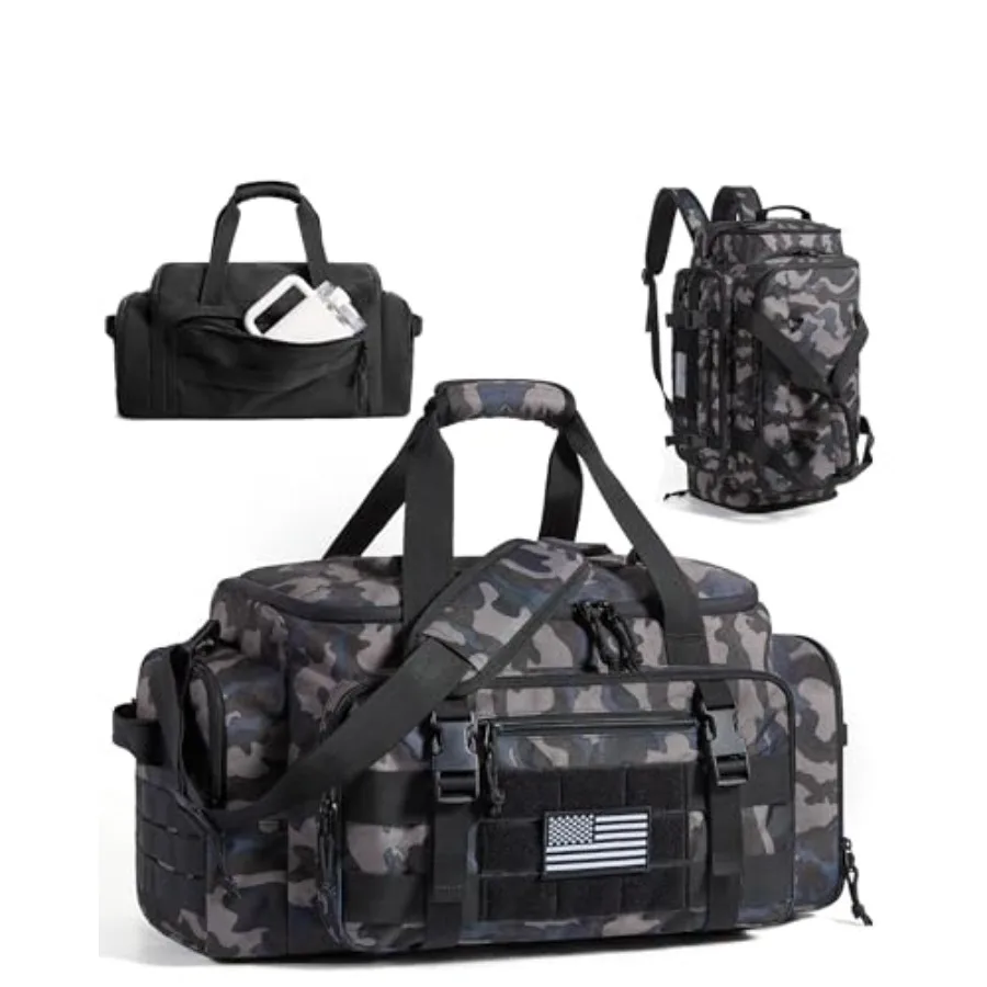 4-IN-1 Gym Bag for Women Men TSA Lightweight Duffle Bag for Travel with Shoe Compartment and Wet Pocket 22L/30L/38L Tactical Ba