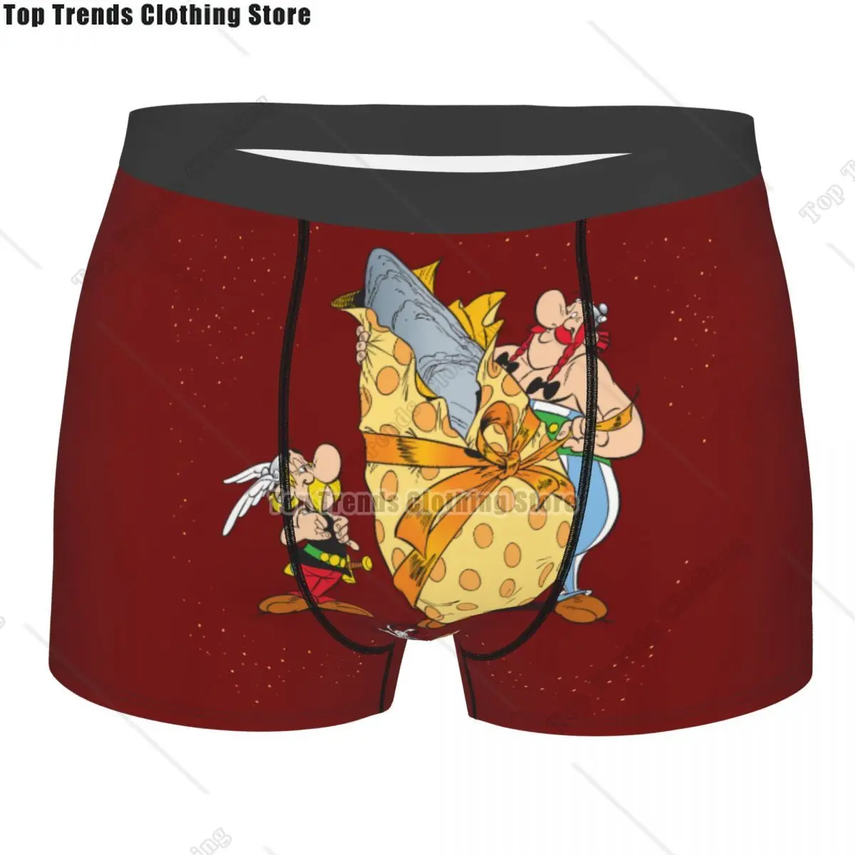 

Asterixs And Obelixs Adventure Comic Boxers Shorts Men's Briefs Underwear Cool Underpants