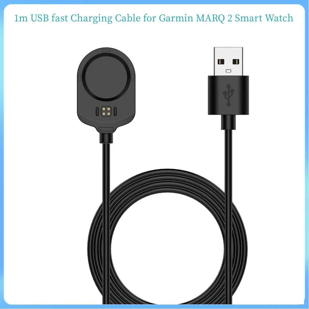 

1m USB fast Charging Cable for Garmin MARQ 2 Smart Watch Charger Station Dock Adapter Cord