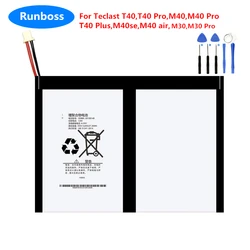 9000mAh Tablet PC Battery For Teclast M20 M30 M40 Pro,M40-EEA,M40 Air,M40se,T40 Pro,T50 , T30 Pro Plus 5 7 Wires Laptop Notebook