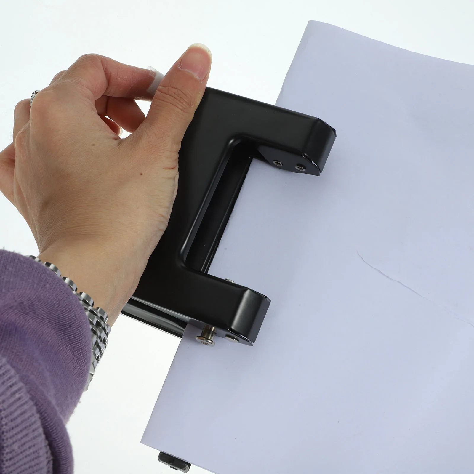 

2 Hole Paper Office Card Craft Planner Puncher Punches Double Portable Planner Art Tool Hole Puncher Double Storage