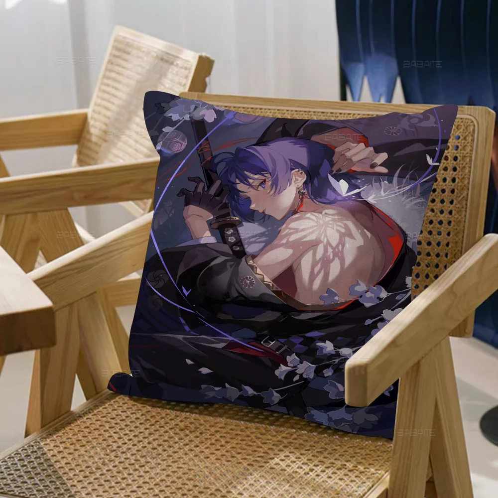 Anime Games Genshin Impact Scaramouche Pillow Anime Pillow Sofa Bed Head Pillow Cover Cushion Cover 45x45 Cm Fashion