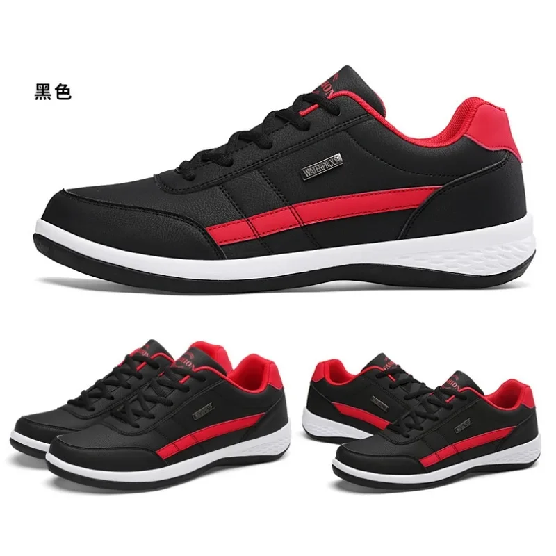 Spring and Autumn New Men's Large Leather Surface Ultra Light Sports Shoes, Casual Student Board Shoes, Running Shoes, Size 48