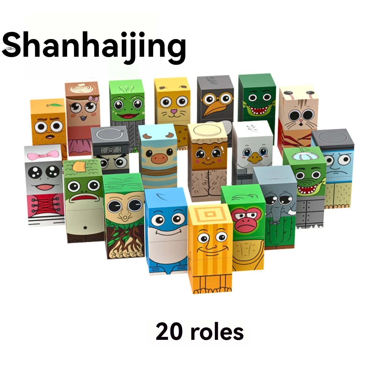 Nouveau Tungtungsahur bâton en bois homme bloc magnétique montagne et mer Puzzle classique assemblage jouet de construction