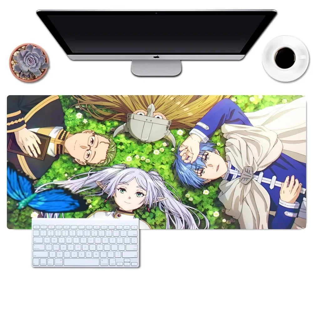 Imagem -04 - Bilibili-grande Non-slip Lockedge Mouse Pad Anime Frieren Jogos Escritório Almofadas de Mesa Computador