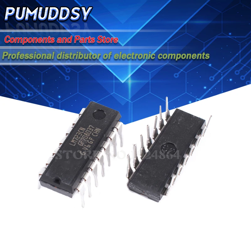 10PCS LM723 DIP14 LM723CN Adjustable Voltage Regulator 2-37V 150mA DIP IC